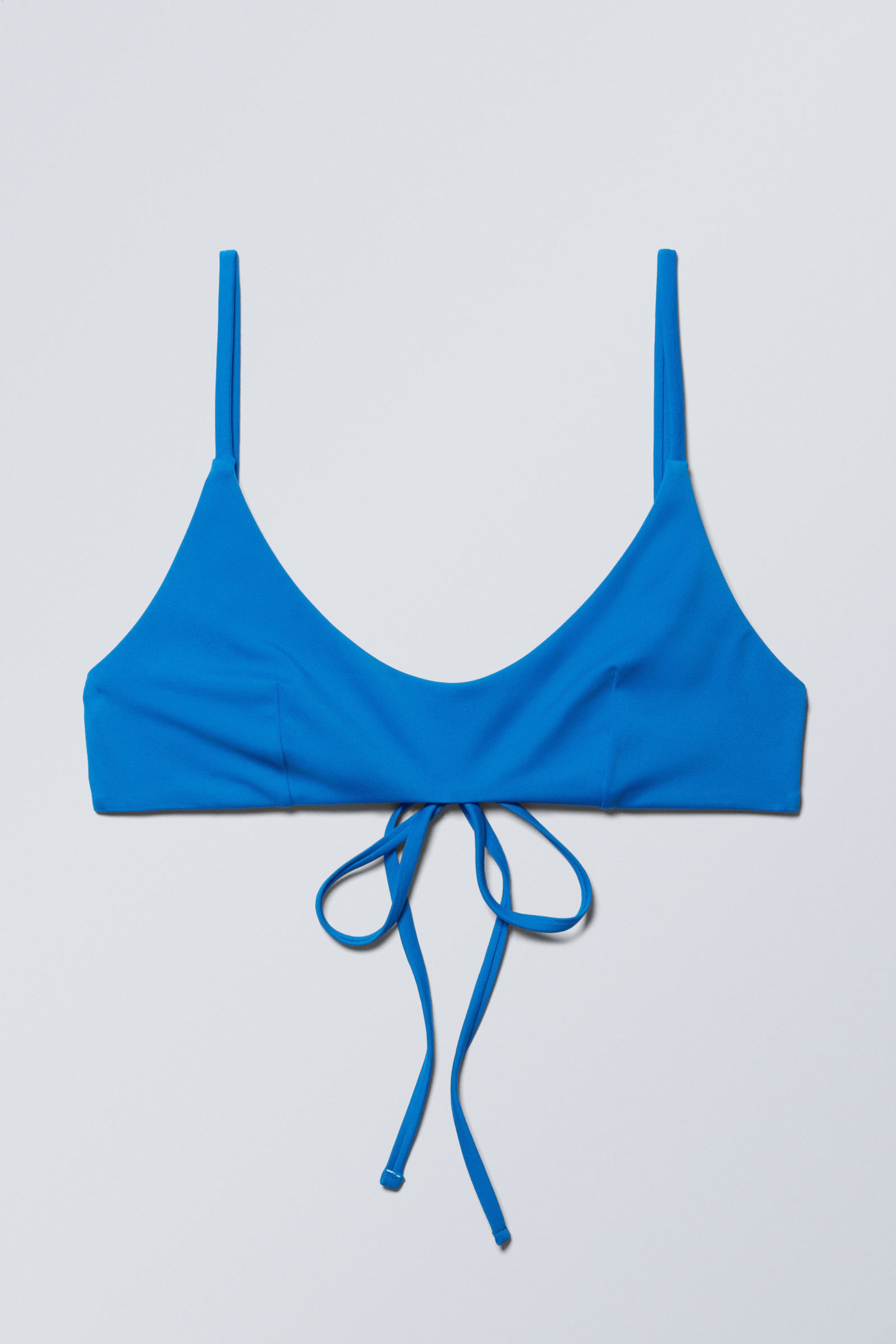 Bright Blue - Strappy Bikini Top - 1