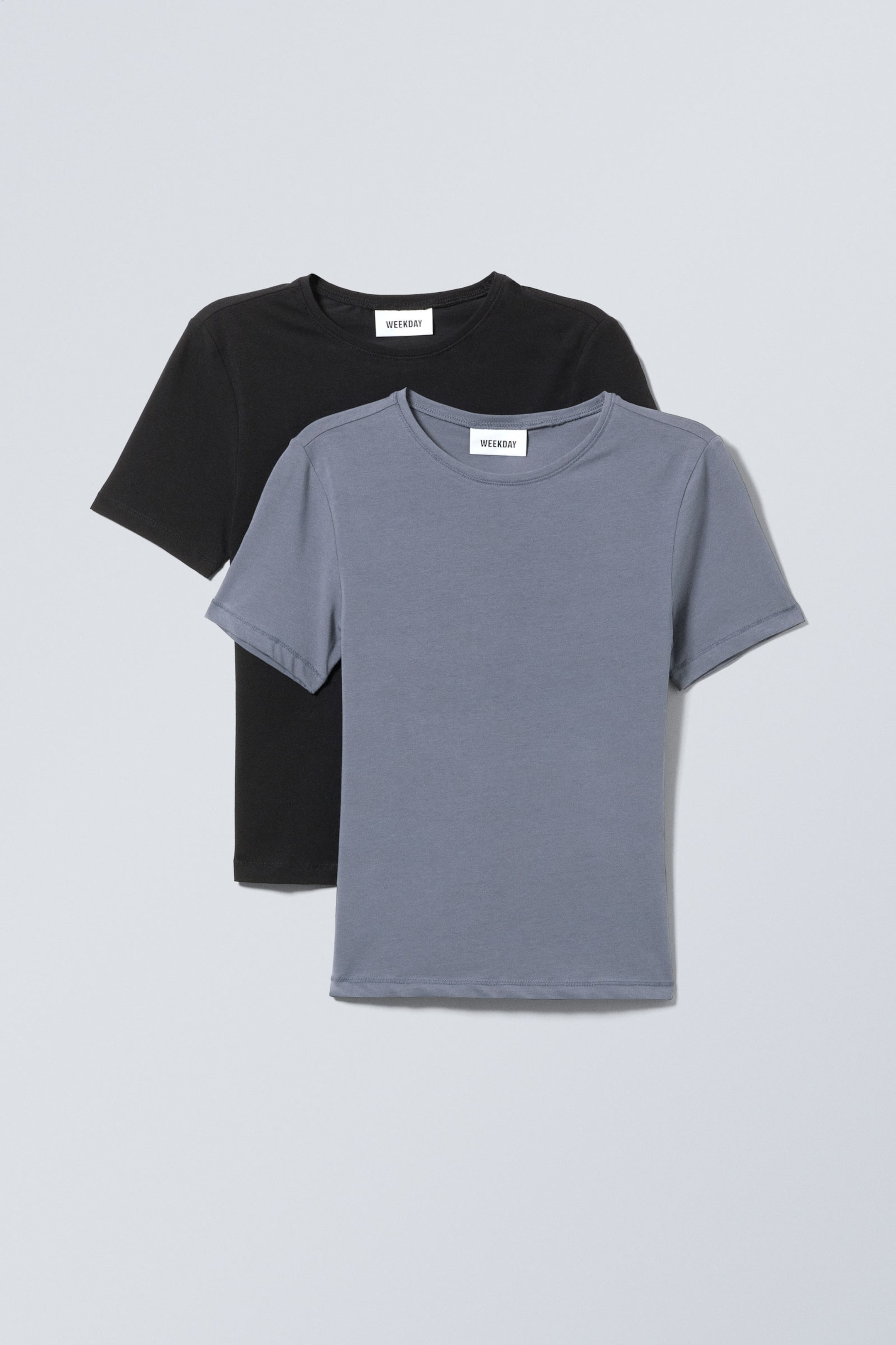 Black - 2-pack Slim Fitted T-shirt - 0