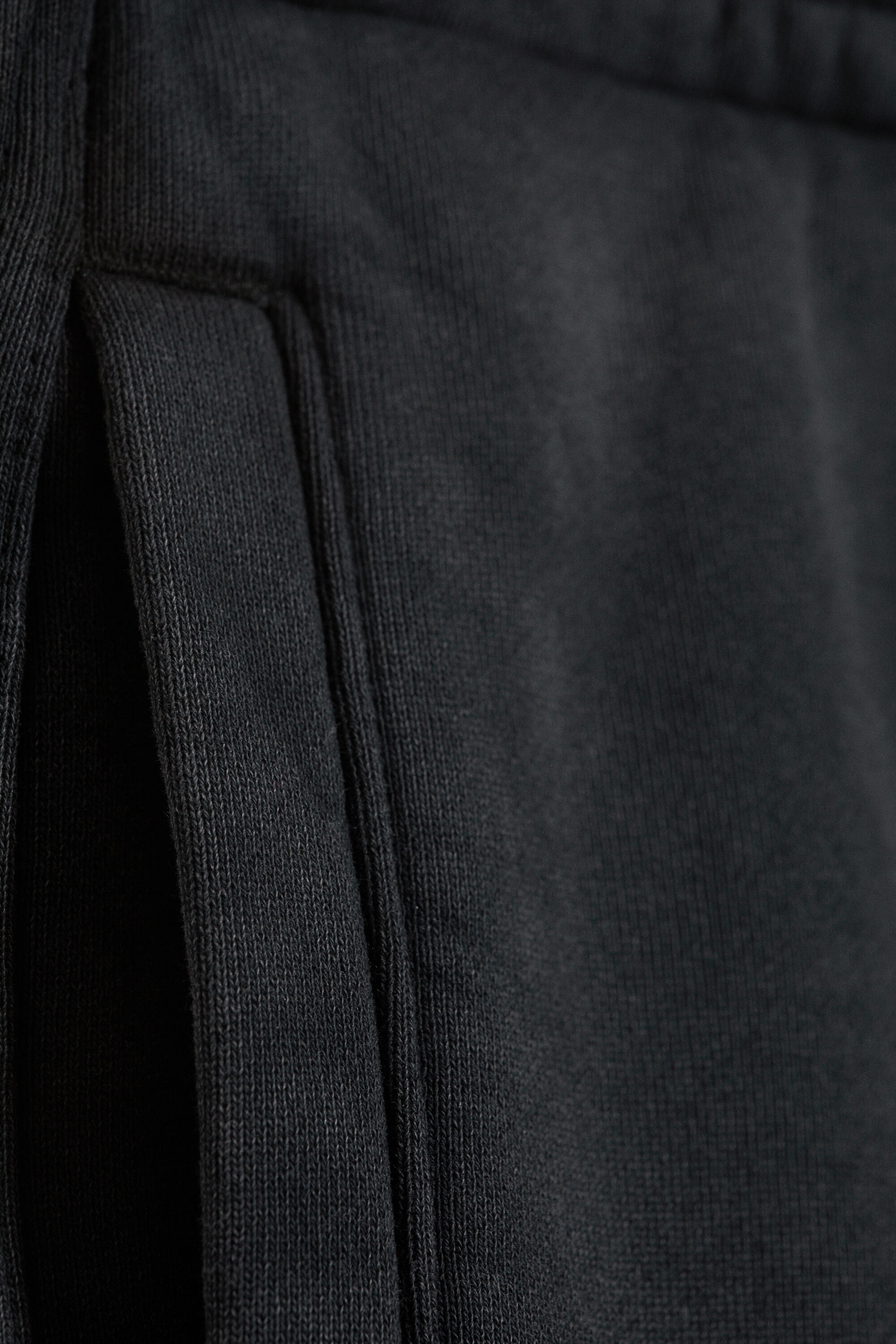 Schwarz - Weite Sweatpants mit mittlerem Bund und Waschung - 5