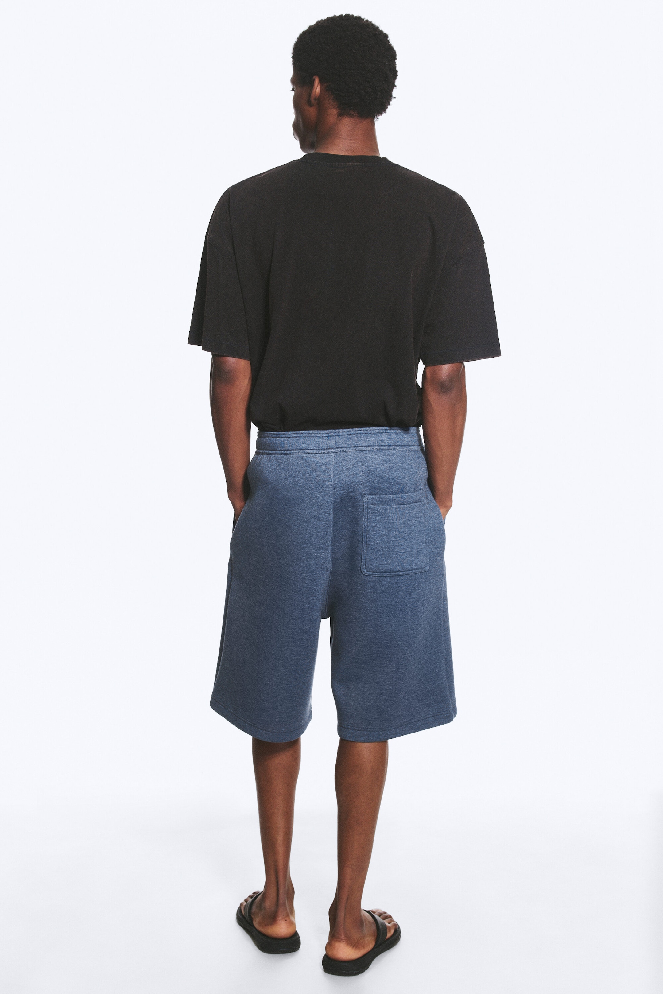 Bleu foncé - Short en néoprène Loose Fit - 3