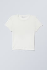 White - Tight Fitted T-shirt - 0