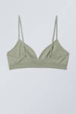 Light Dusty Khaki Green - Cat Soft Triangle Bra - 1
