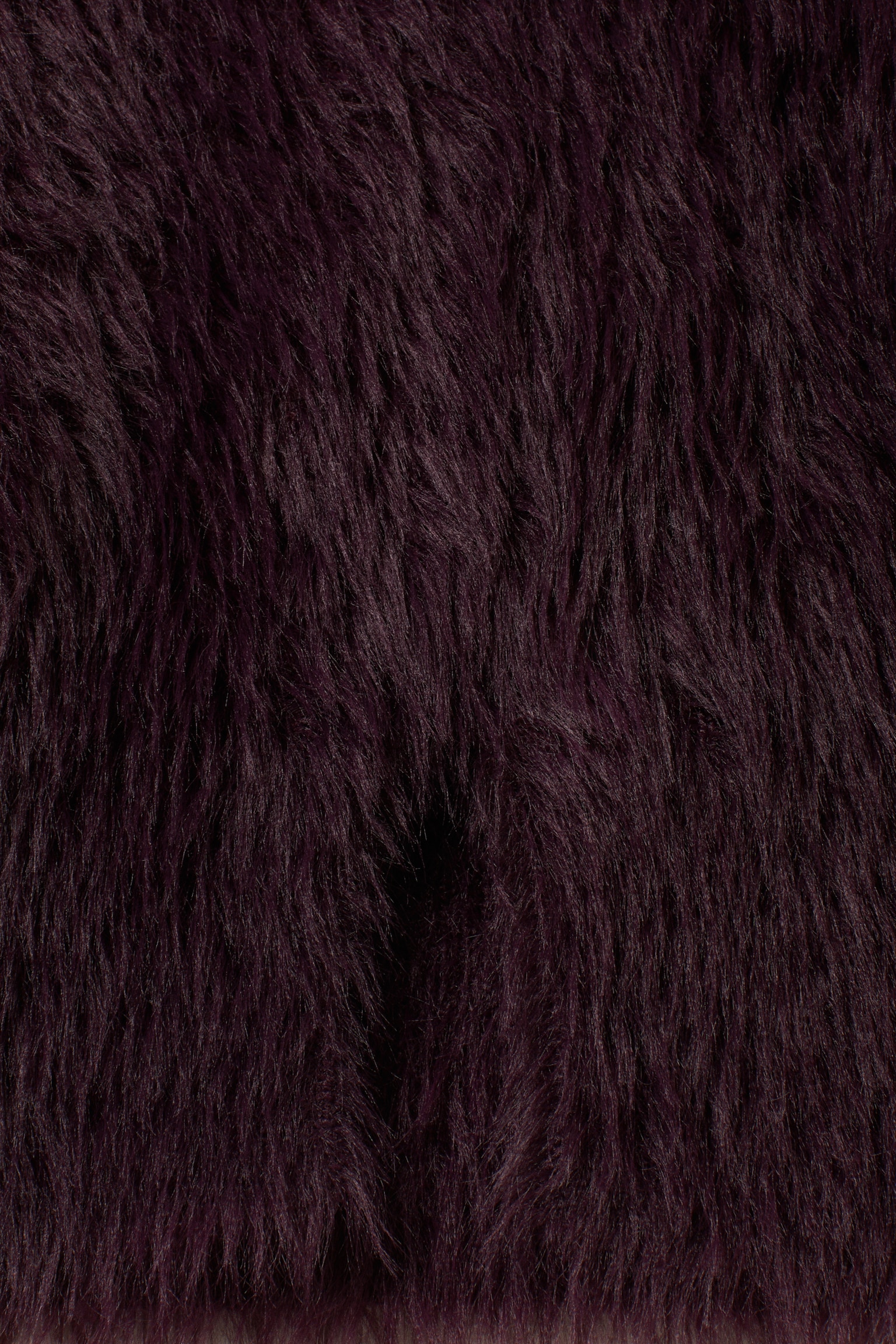 Fluffy Knitted Sweater - Dark Plum/White - 5