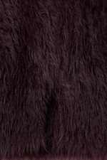 Dunkle Pflaume - Flauschiger Strickpullover - 4