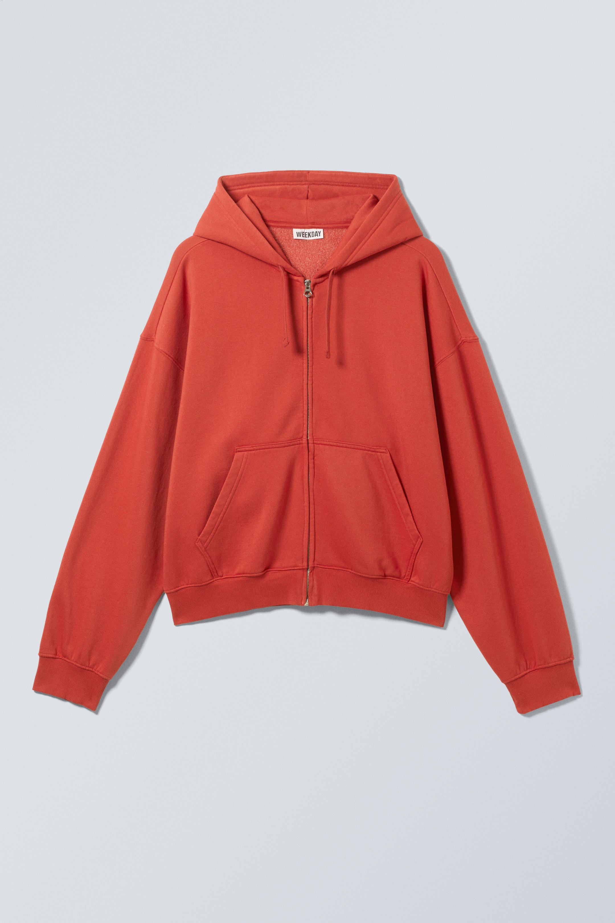 View larger image: Boxy Midweight Zip Hoodie - Red - Men | H&M GB 1