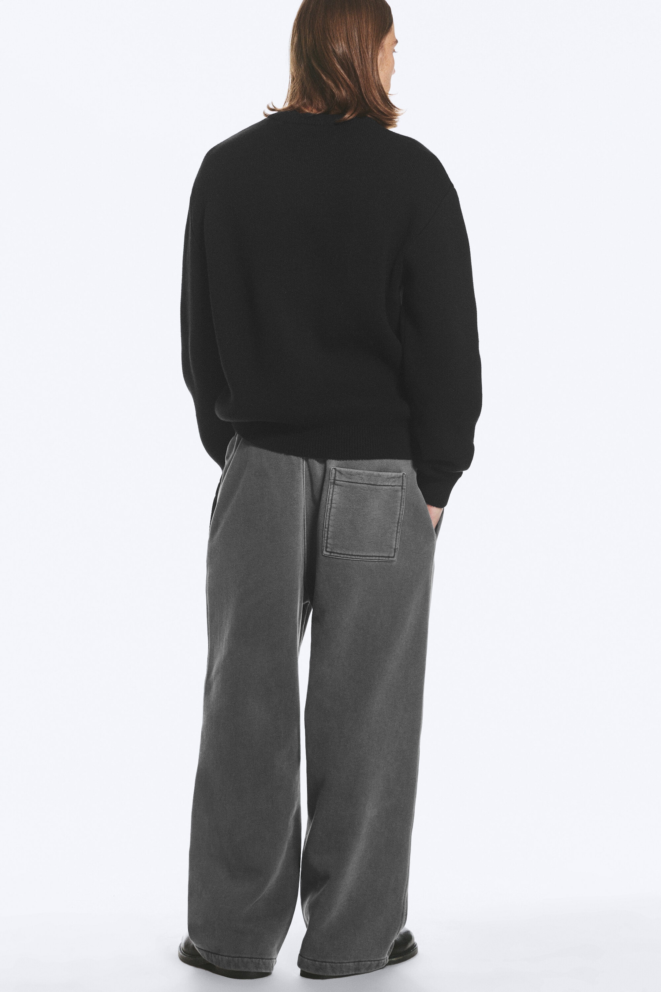 Black - Regular Knitted Cotton Sweater - 2