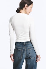 White - Fitted Raglan-Sleeved Top - 2