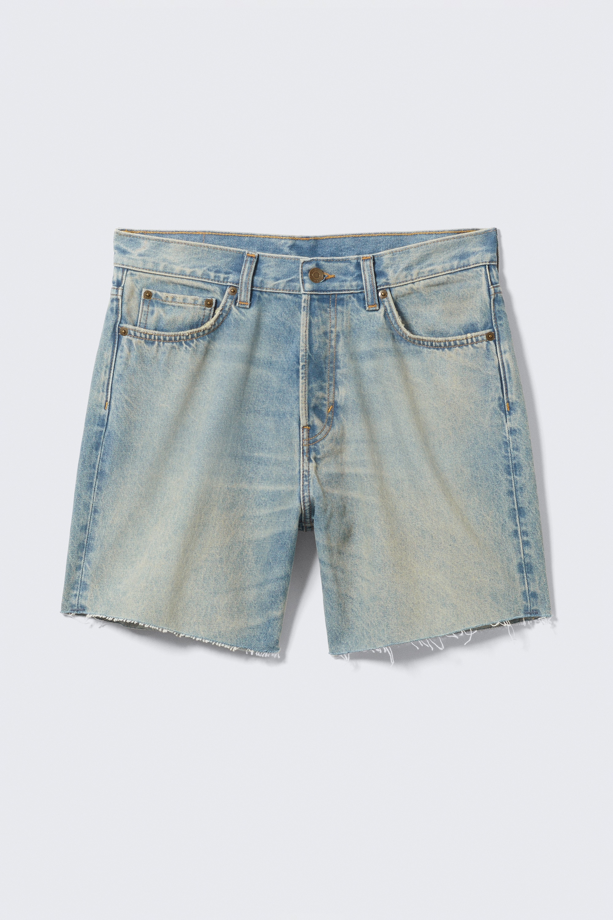 Shorts Space relaxed in denim a metà coscia - Port Blue – Azzurro/Radio Blue - Blu medio/Nero deciso – Nero