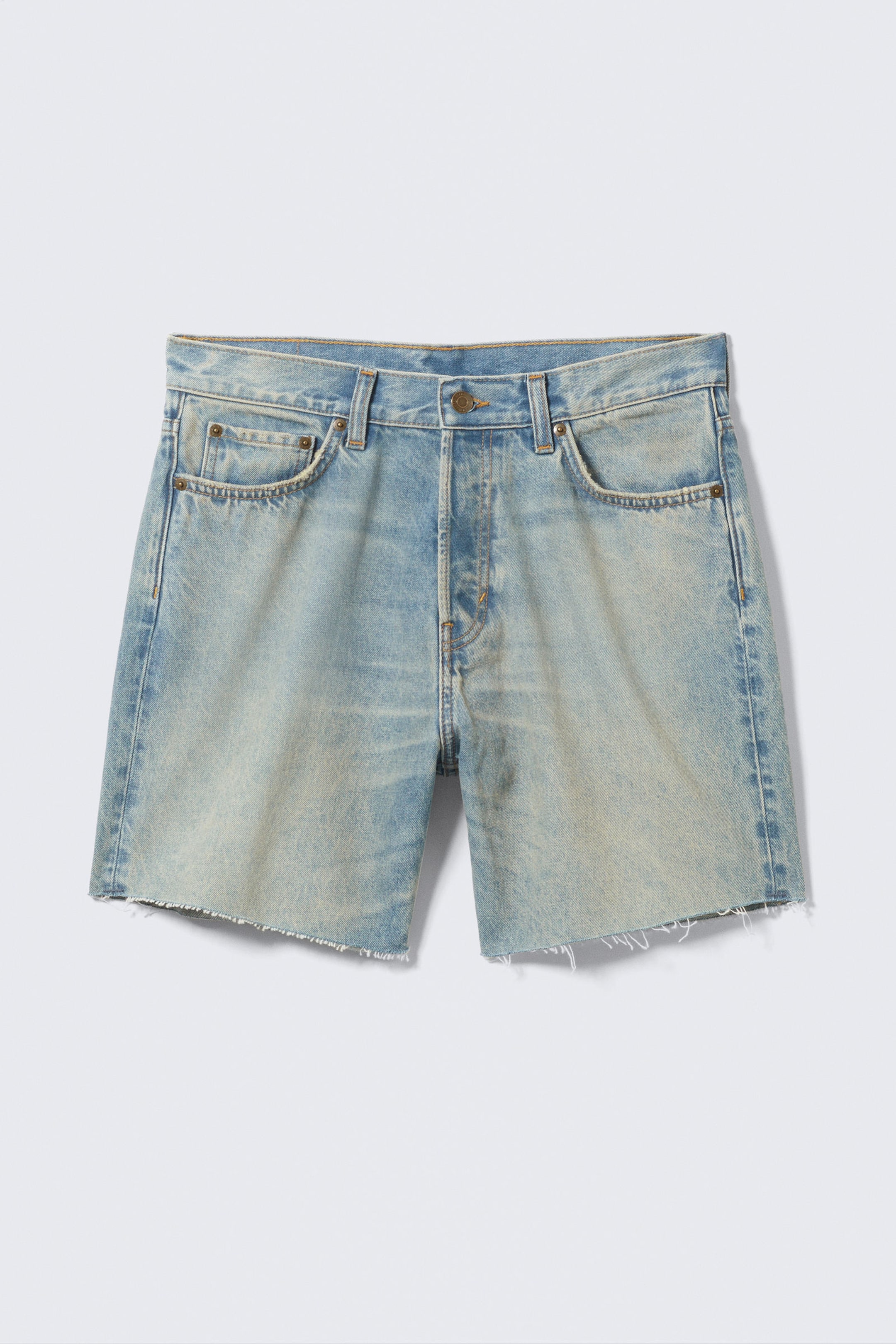 Port Blue - Lichtblauw - Space Relaxed Mid-dij denim shorts - 5