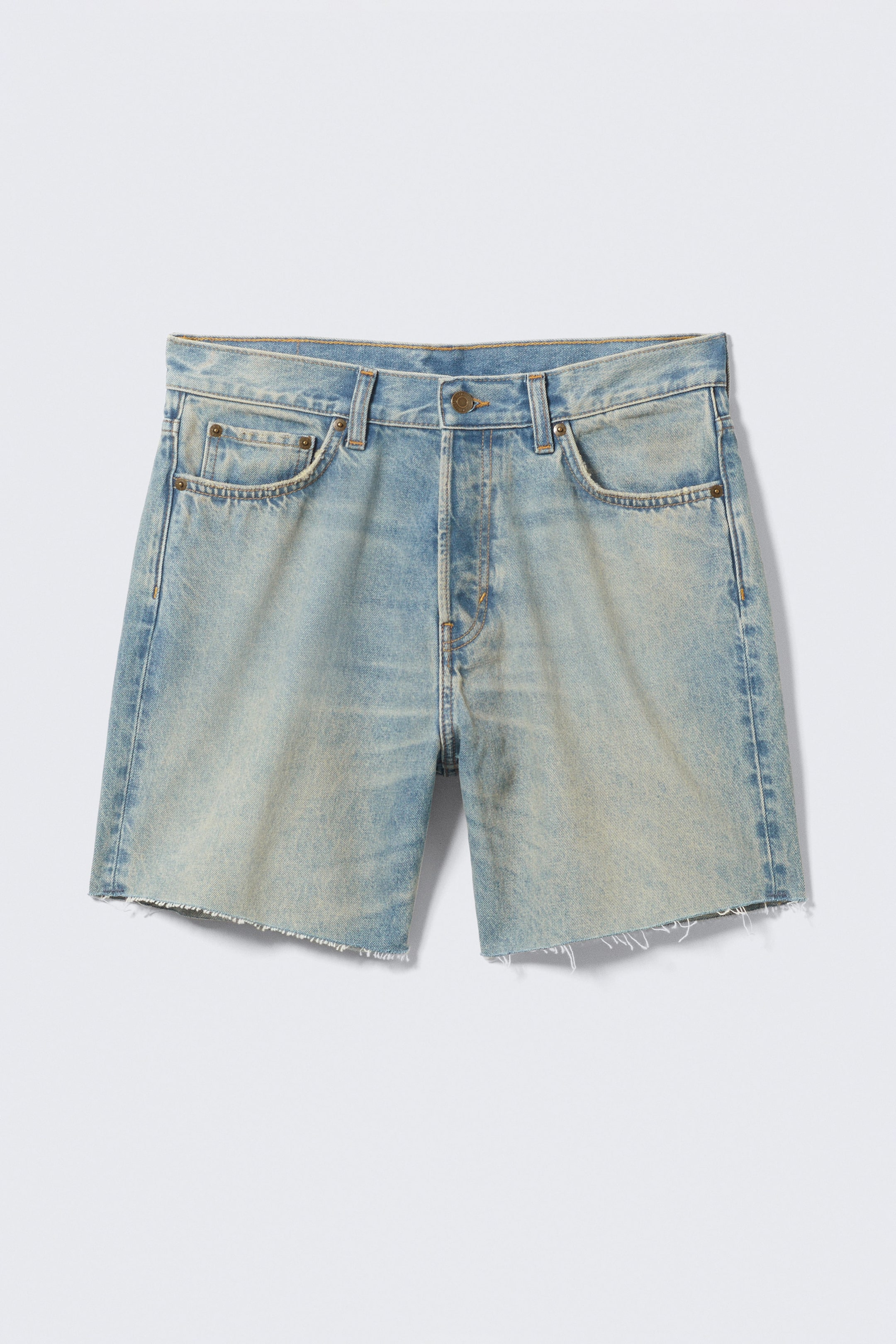 Port Blue - Hellblau - Space - Relaxte, mittellange Denim-Shorts - 1
