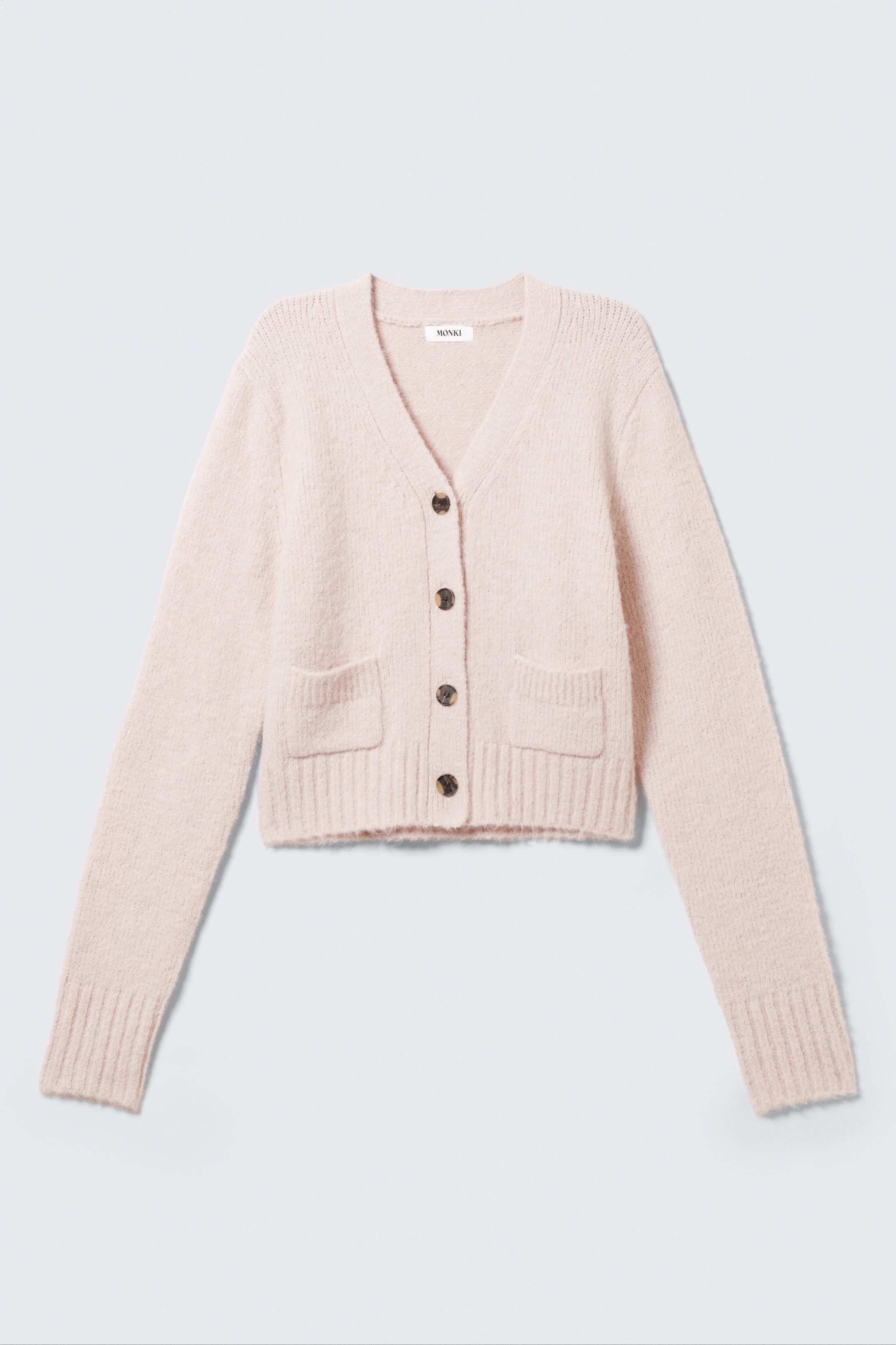 Grösseres Bild ansehen: Rippstrick-Cardigan mit V-Ausschnitt - Helles Mattrosa - DAMEN | H&M CH 4