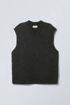 トップス dium. melange summer knit vest knitted v-neck vest - Dark Grey Melange | Weekday WW