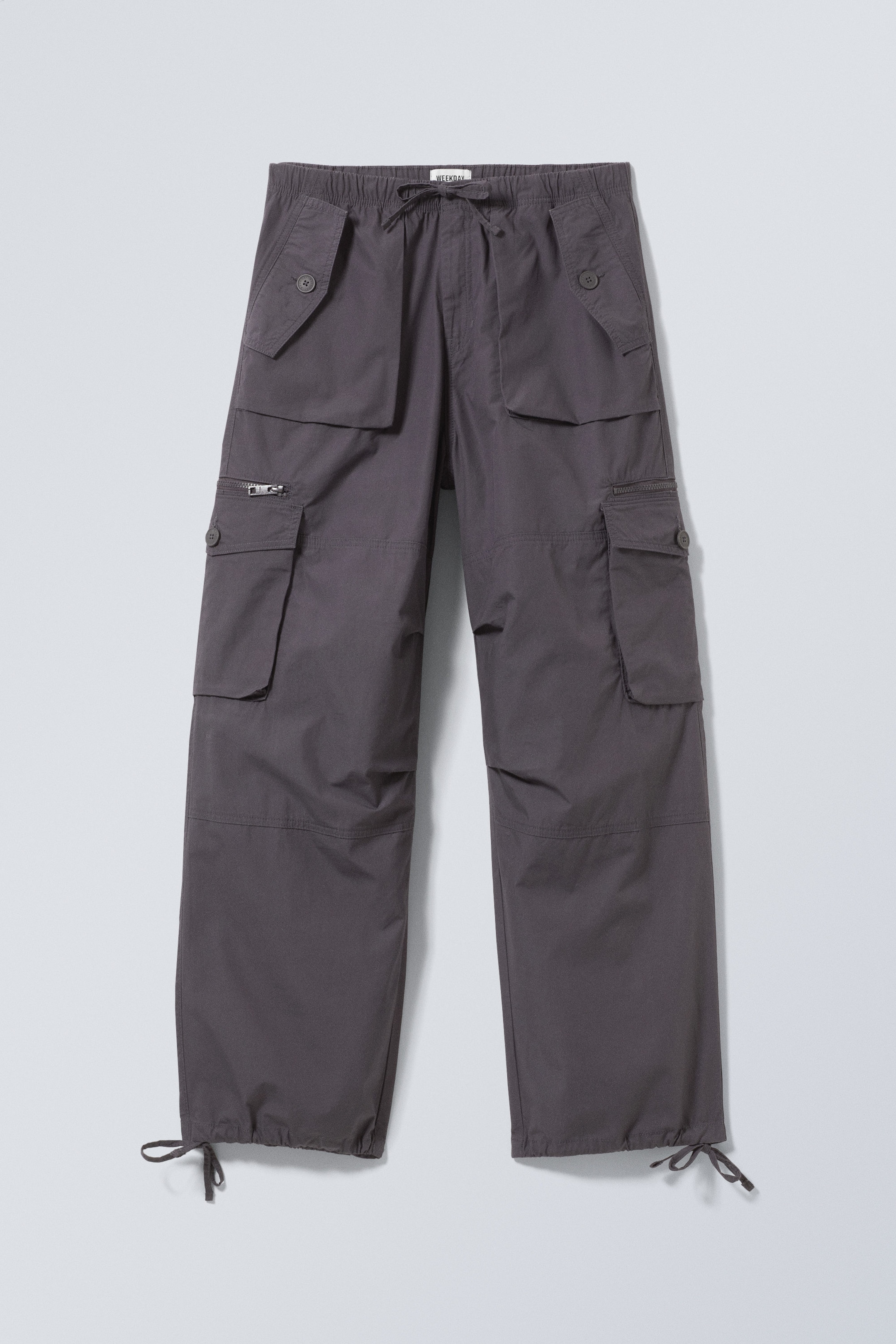 Dark Grey - Piper Loose Cargo Trousers - 0