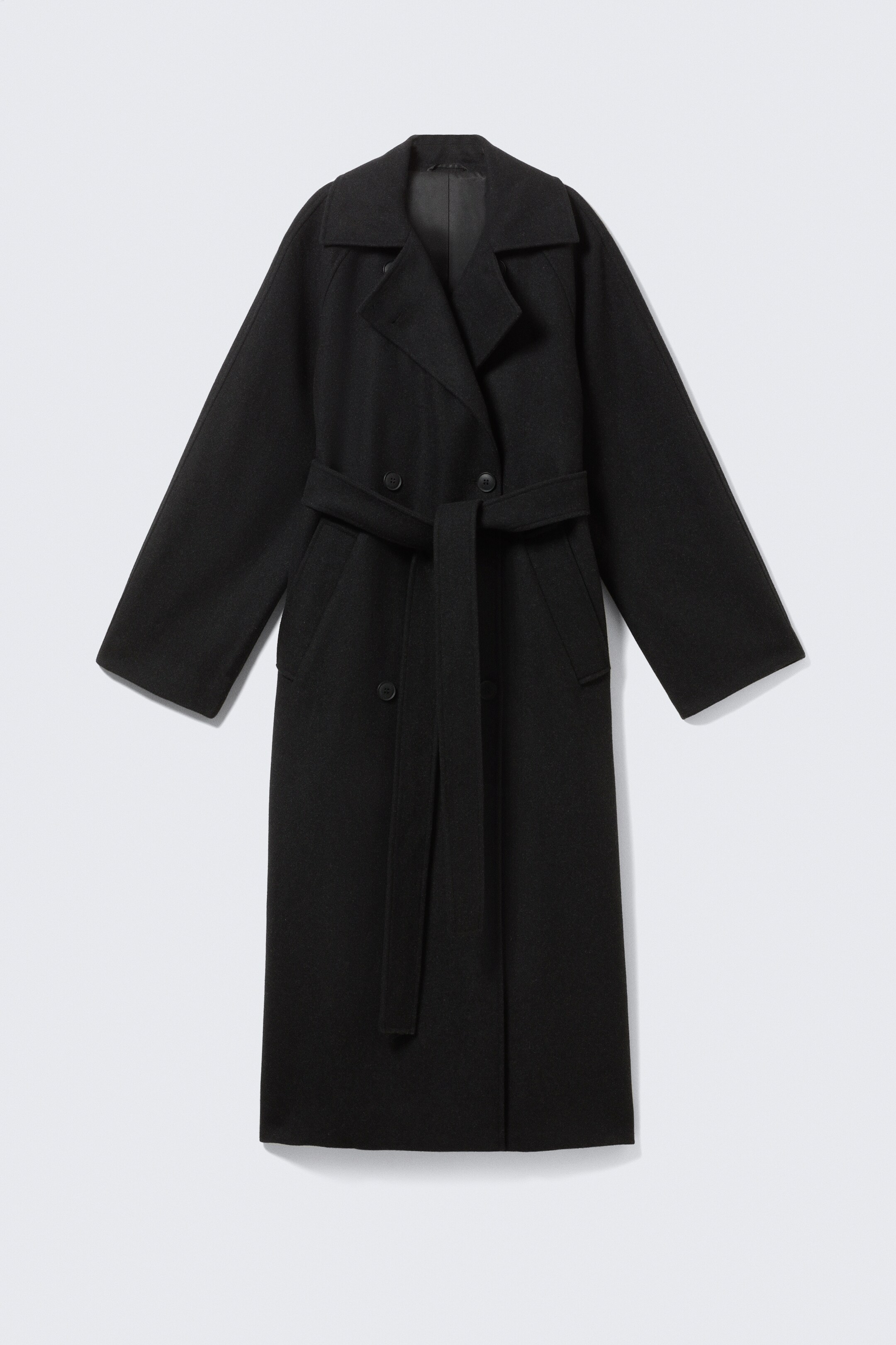 Agrandir l'image: Manteau oversize croisé en laine mélangée Kia - Noir chiné - FEMME | H&M FR 6