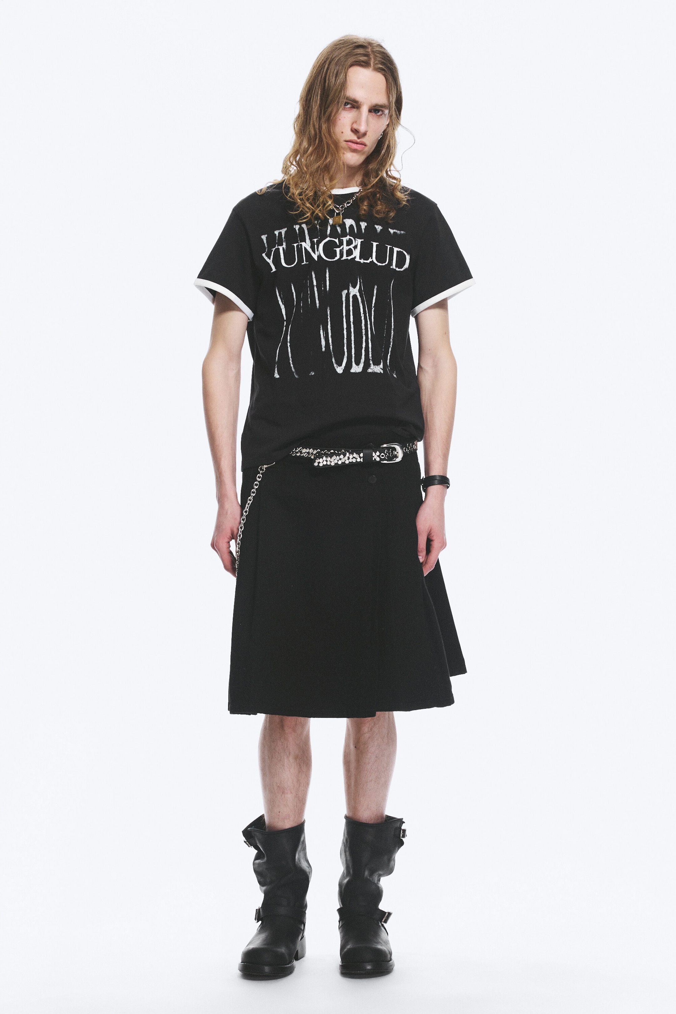 Off-black - Yungblud Printed Ringer Tee - 1