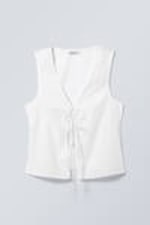 White - Fitted Vest Top