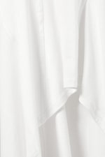 White - Long-Sleeved Asymmetric Midi Dress - 1