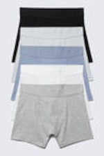 Black/Grey/Blue/White - 5-pack Boxer Briefs - 0