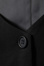 Black - Fitted Suiting Waistcoat - 1