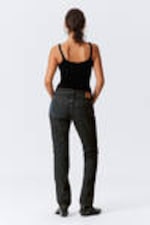 Soil Blue - Brown Stained Blue - Nail Low Rise Slim Straight Leg Jeans - 6