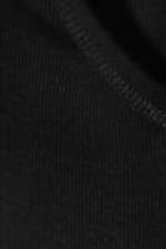 Black - Mini Rib Crop Top - 1