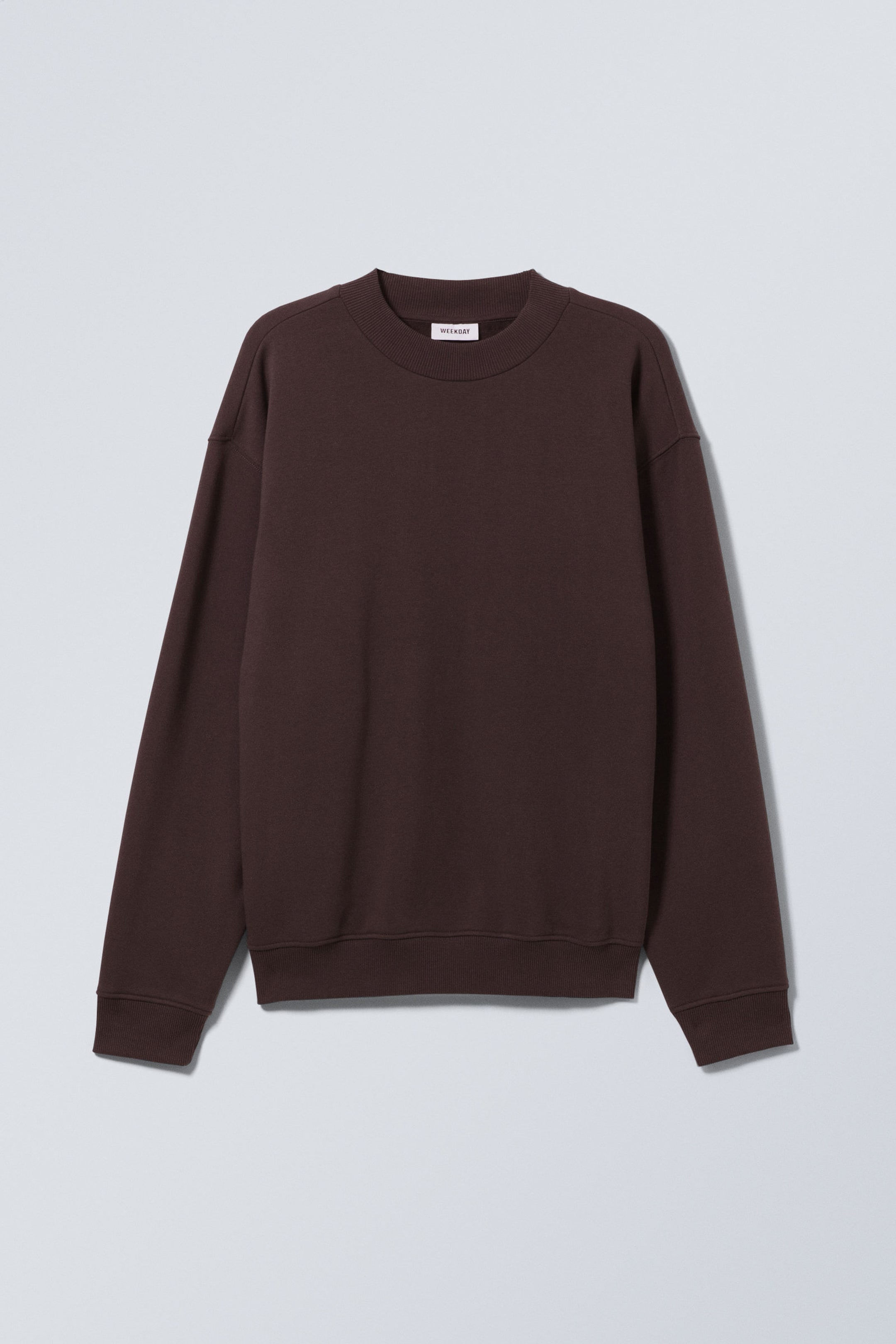 Mörklila - Sweatshirt med avslappnad passform - 0