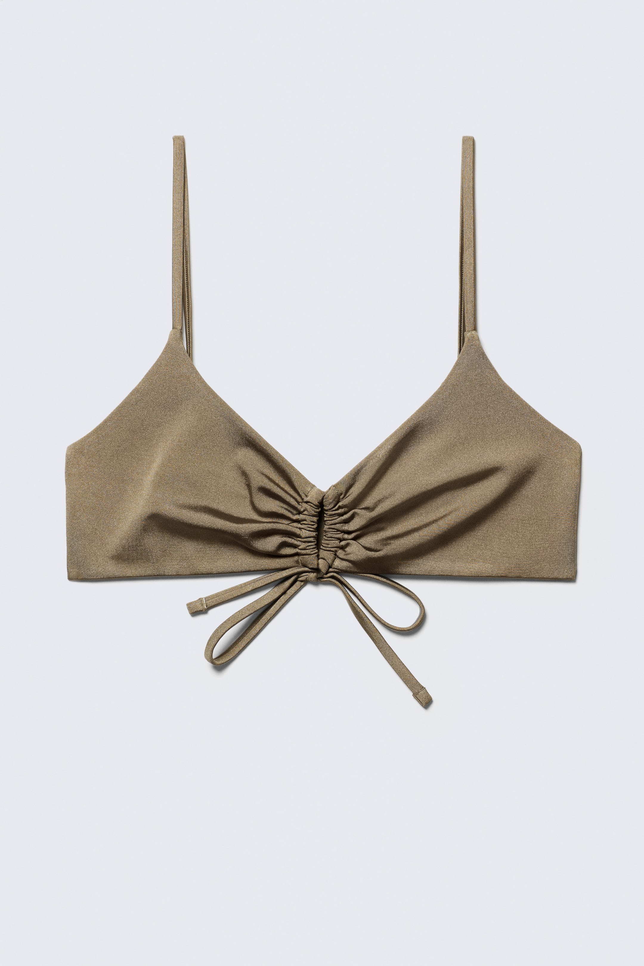 Dusty Mole - Ruched Triangle Bikini Top - 3