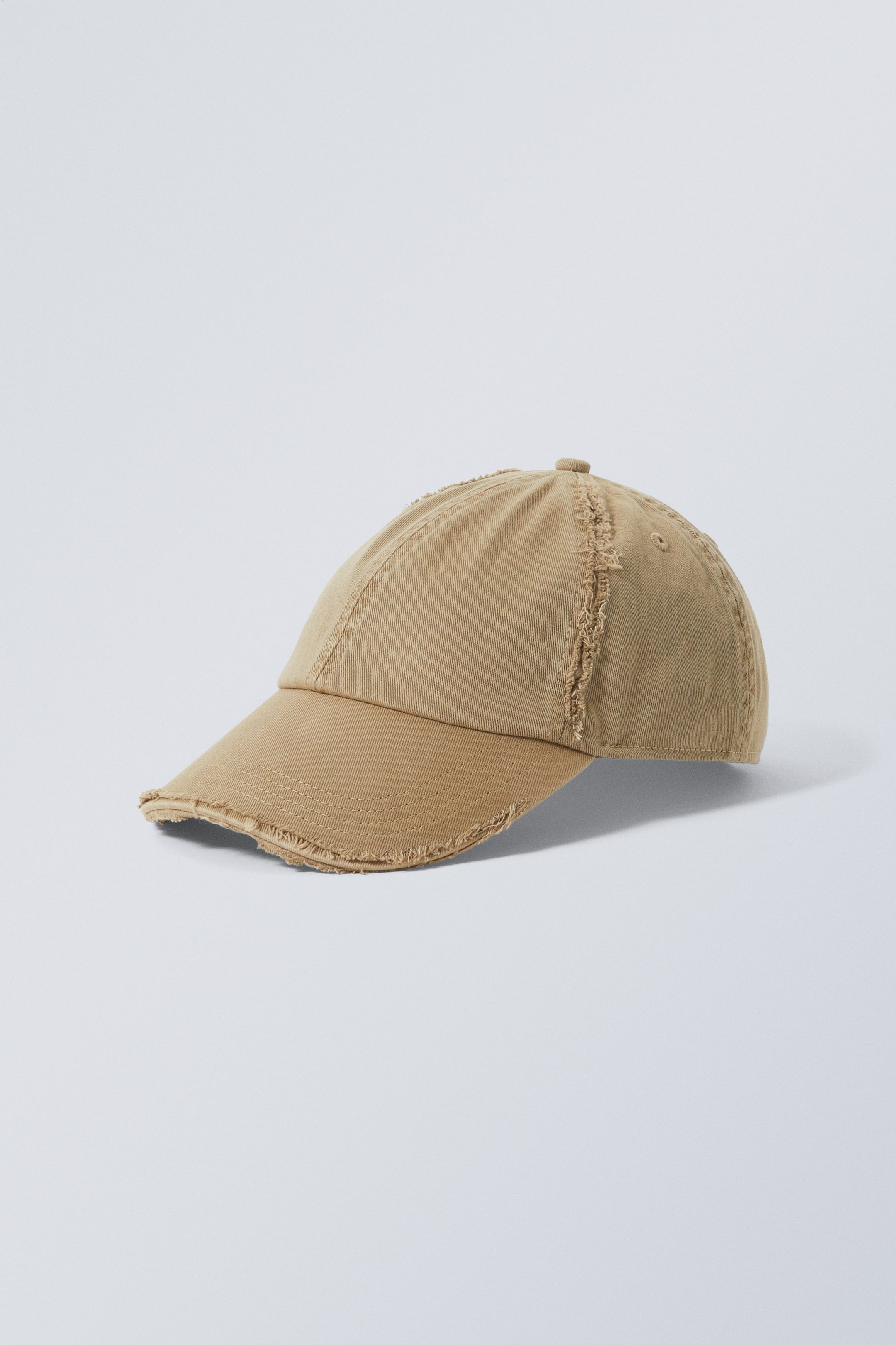 Beige - Baumwoll-Basecap Essential mit ausgefranstem Rand - 0