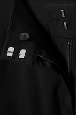 Black - Low-Rise Loose Barrel Suiting Trousers - 7