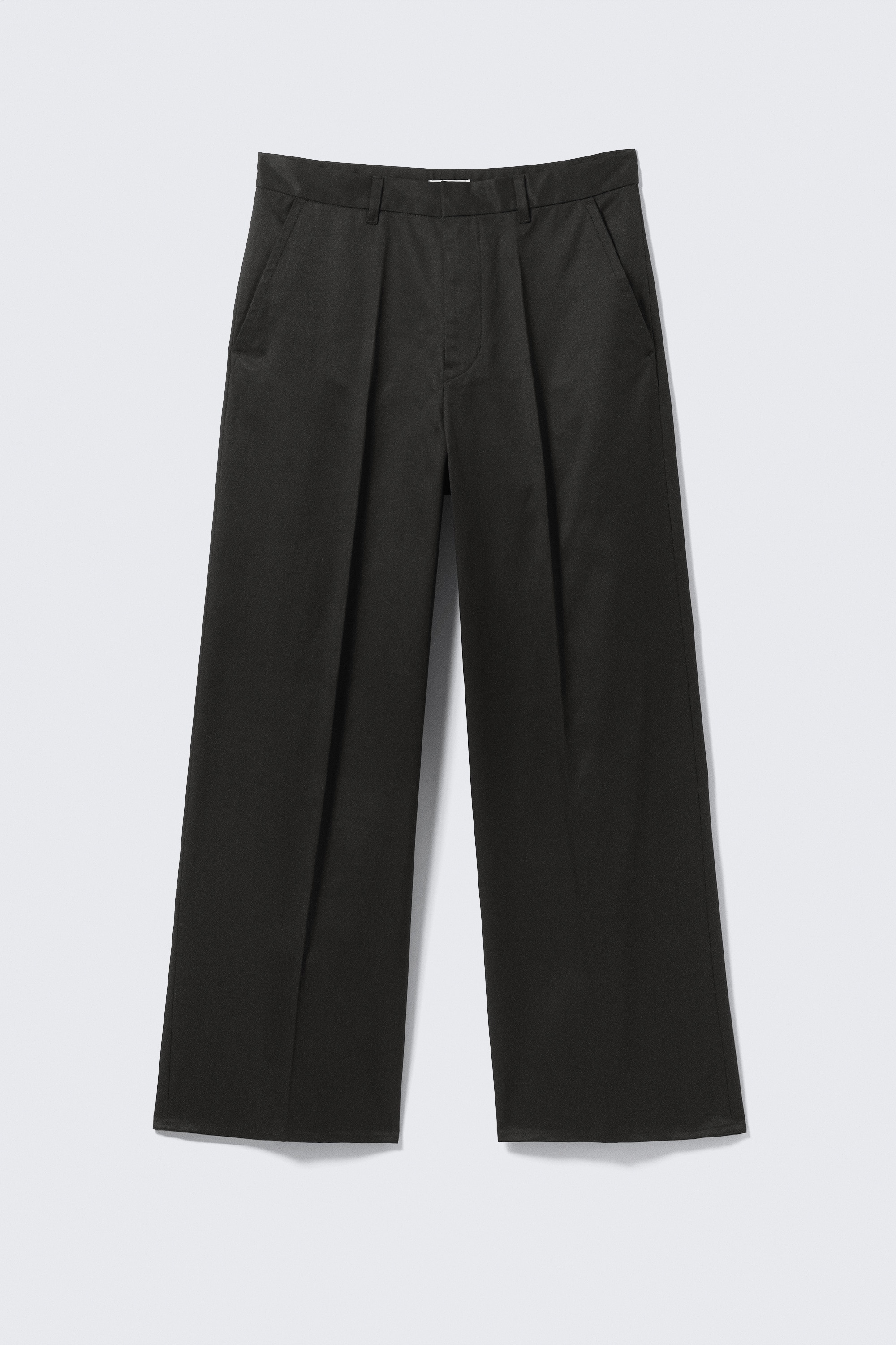 Emil Oversized Chino Trousers - Black/Dark Grey