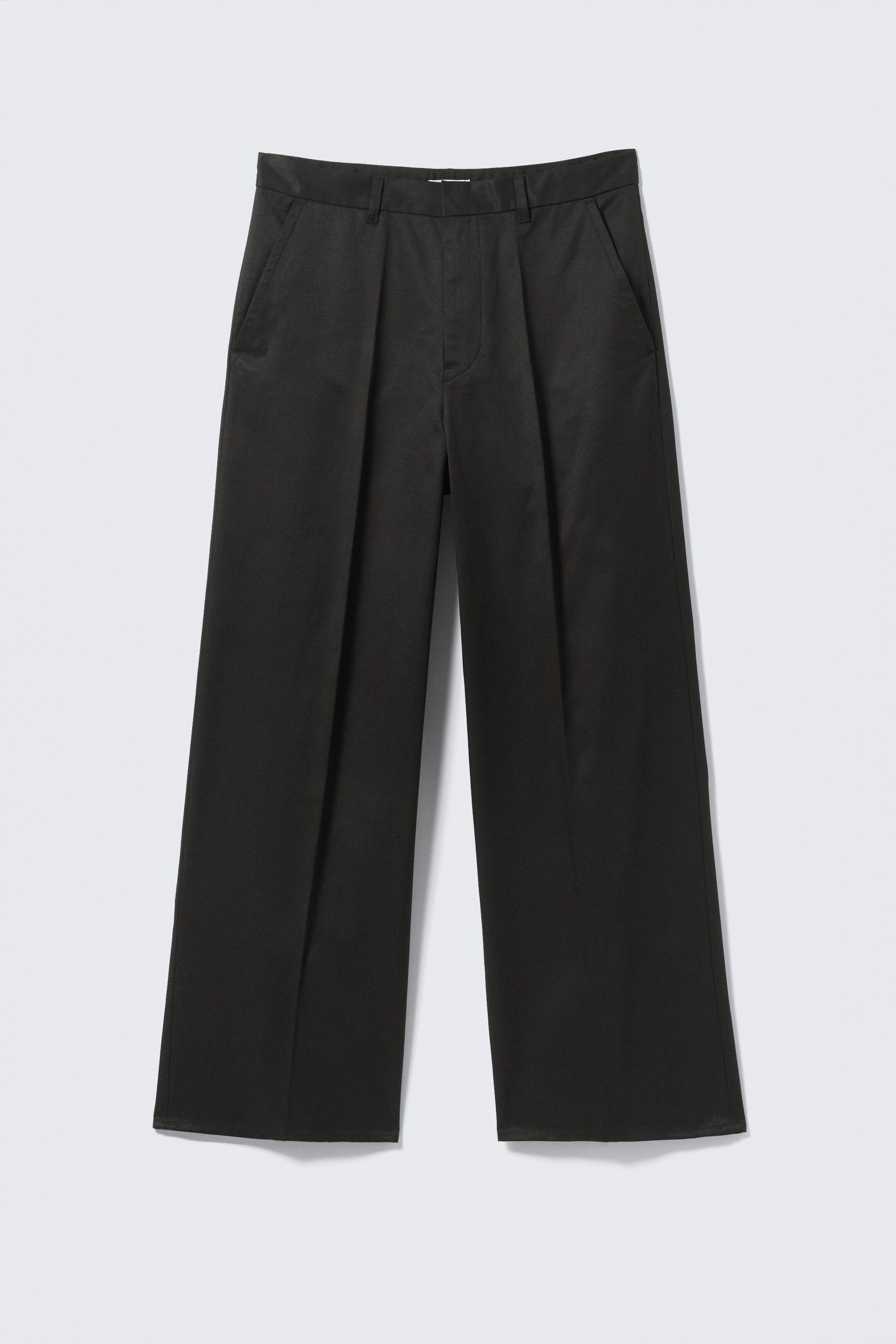 Ver imagem maior: Calças Chino de Sarja de Corte Largo - Preto - HOMEM | H&M PT 4