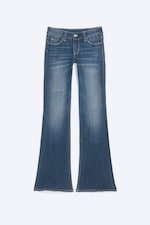 Lace Blue - Mittelblau - BOOTY BEI LOW WAIST SKINNY BOOTCUT JEANS - 5