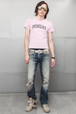 Sunset Blue – mørkeblå - Struggle bootcut-jeans med lavt liv og smal passform - 0