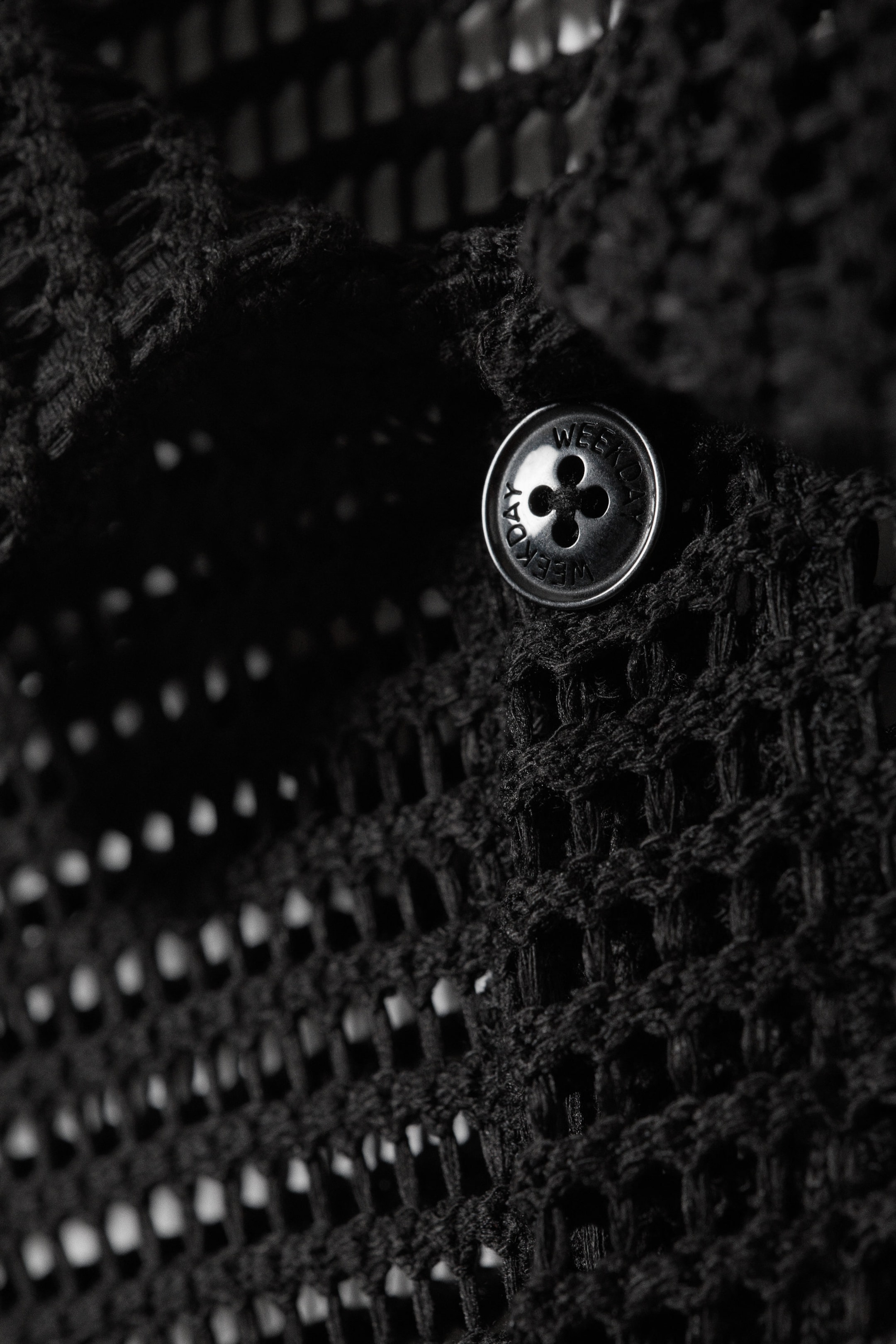 Black - Boxy Mesh Short Sleeve Shirt - 1