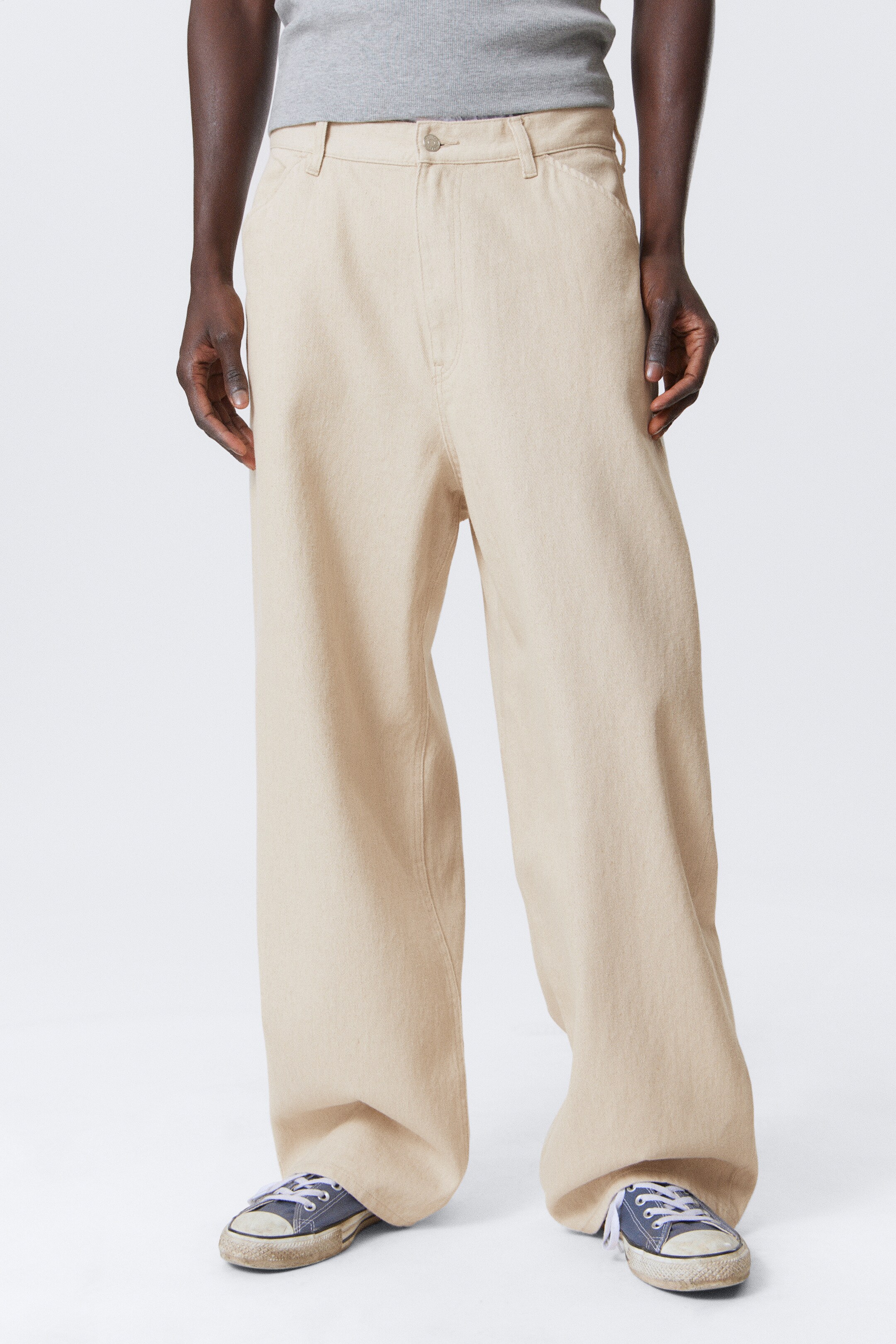 Agrandir l'image: Astro Loose Baggy Leg Pantalon en lin mélangé - Écru - HOMME | H&M FR 2