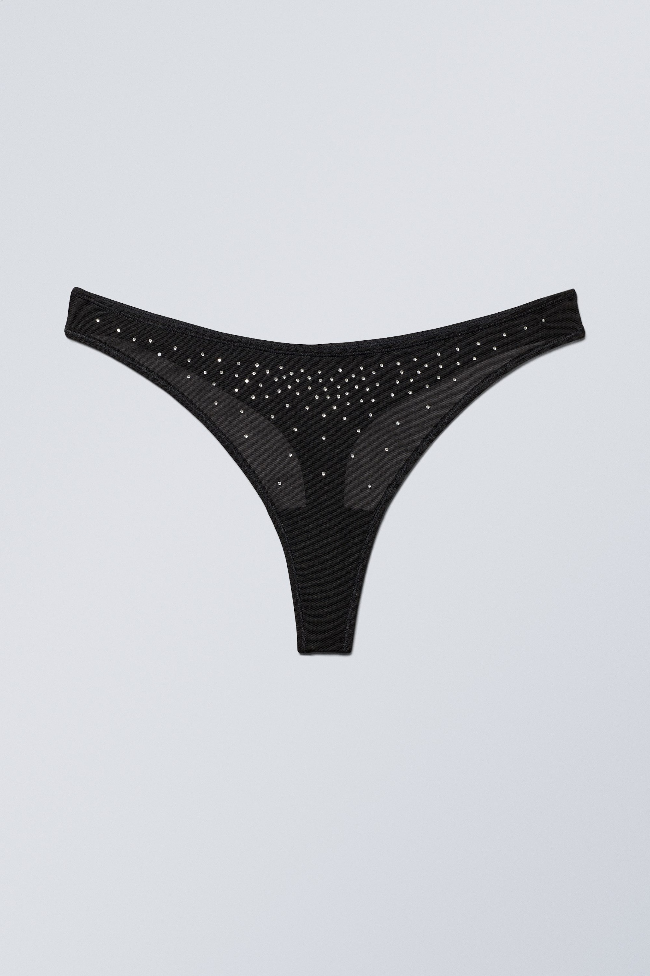 Black sequins - Sam Printed Thong - 0