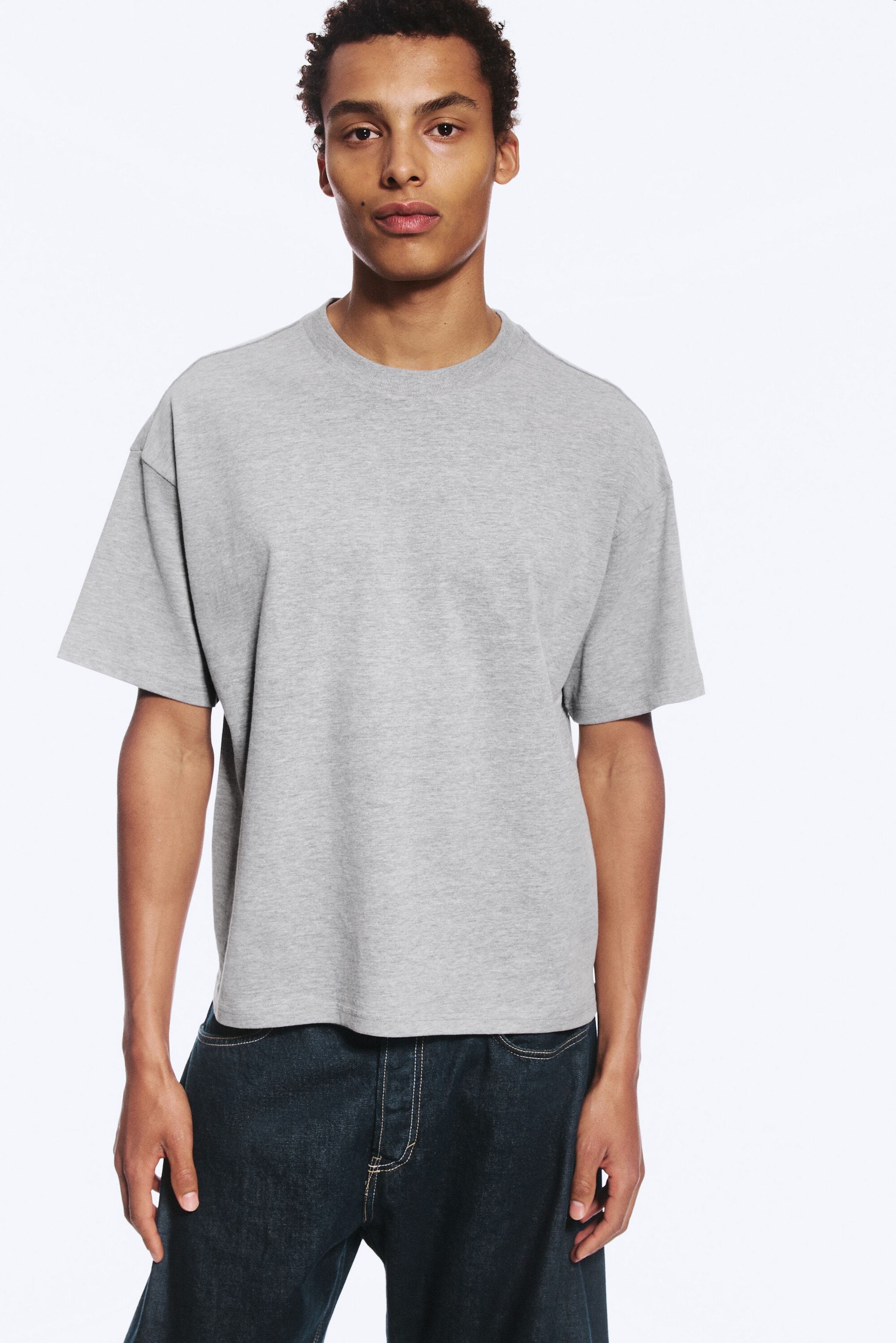 Light Grey - LOOSE FIT T-SHIRT - 0