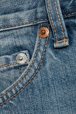 Radio Blue - Medium Blue - Space Relaxed Mid-thigh Denim Shorts - 5