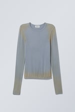 Färgad blå - Donna Dyed Long Sleeve - 0