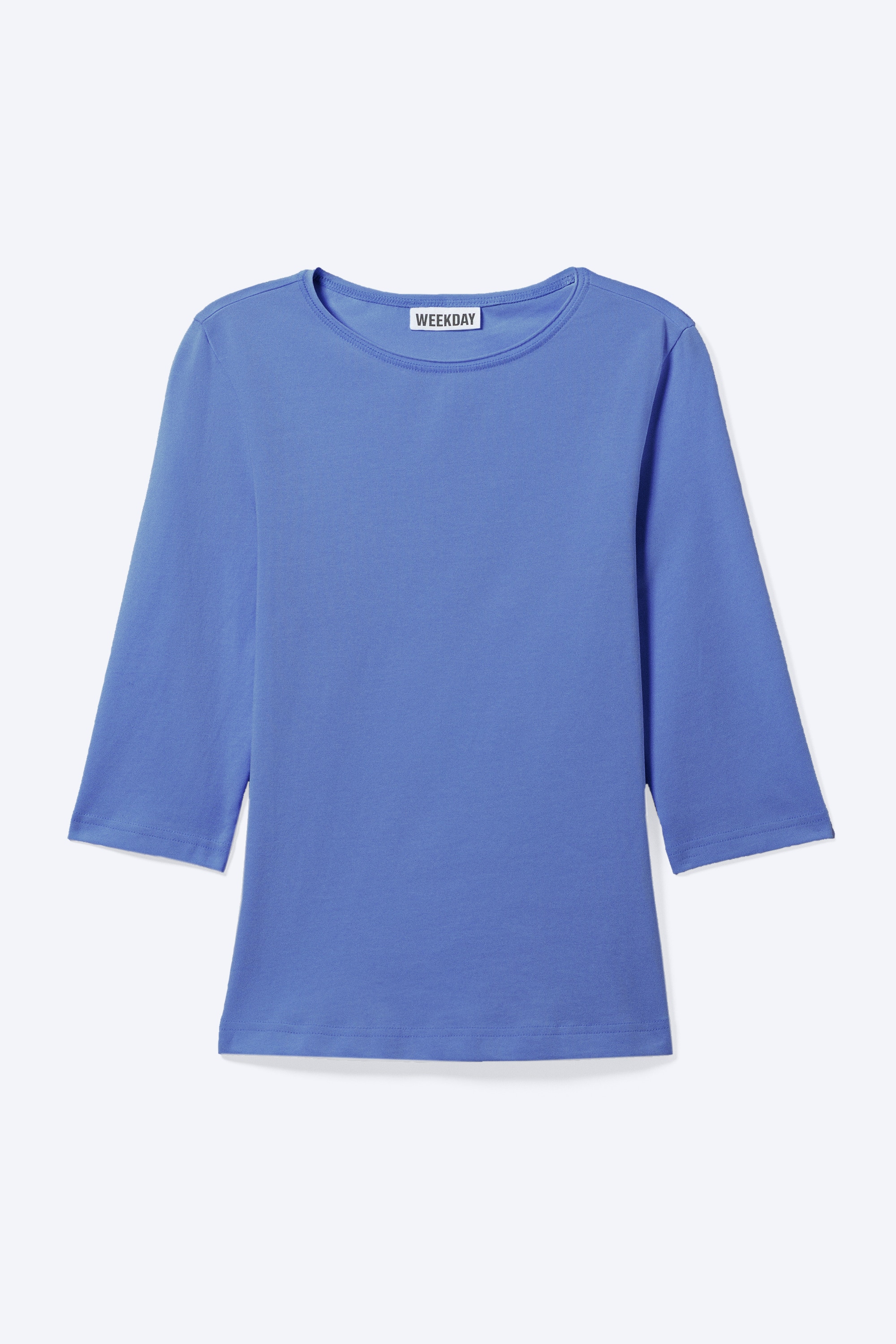 Top a maniche tre quarti - Blu medio/Nero/Bianco