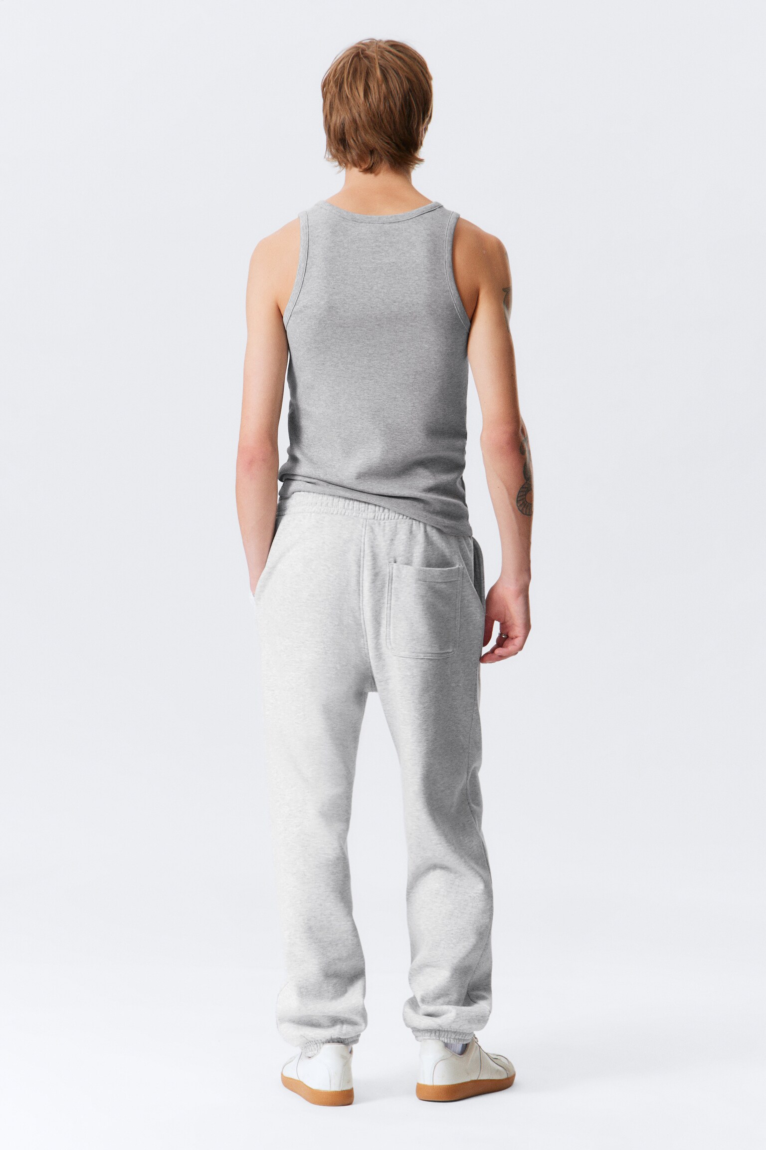 Calças de fato de treino padrão - Cinzento claro - 4