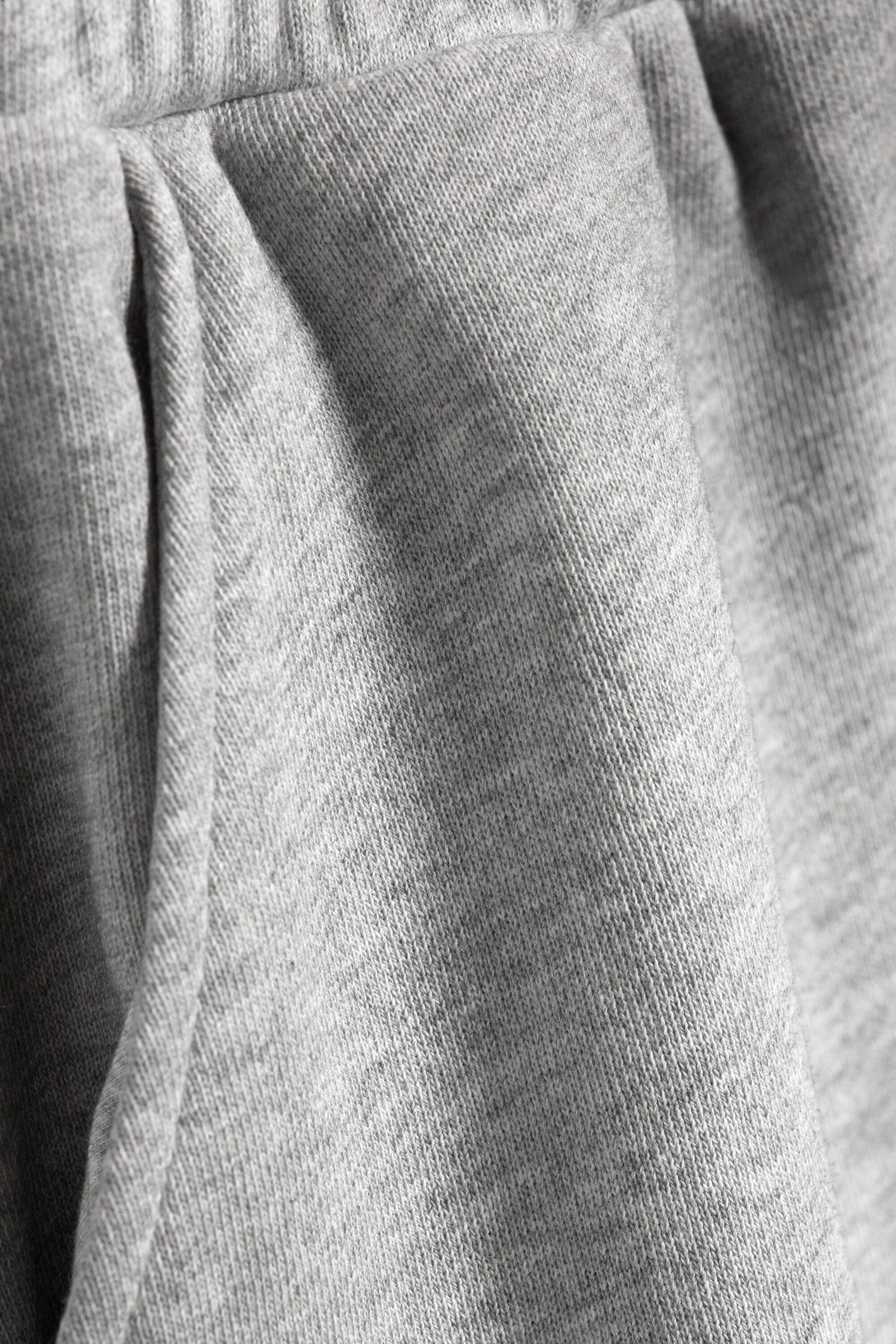 Light Dusty Grey Melange - Loose Terry Shorts - 5