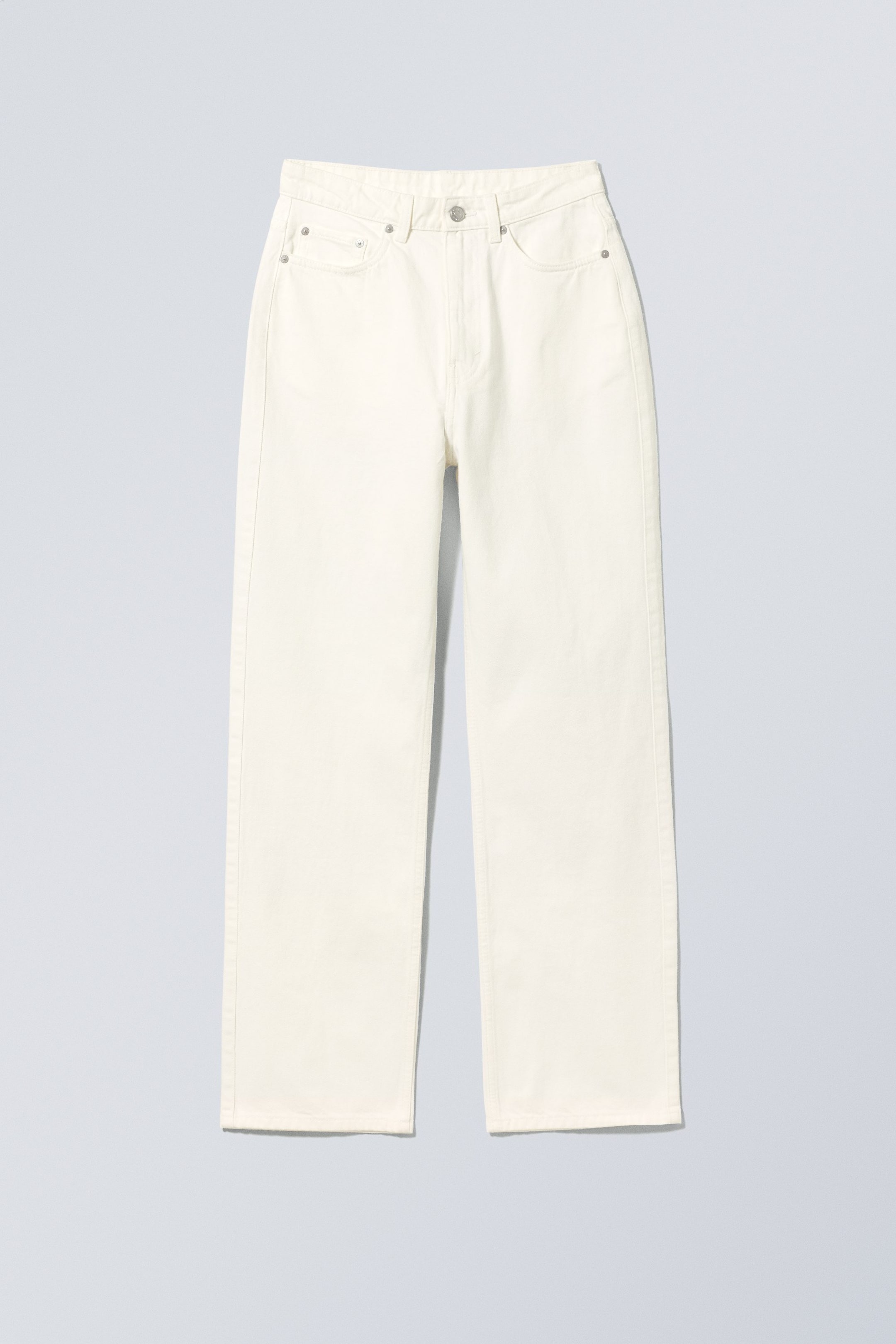 White - Rowe Super High Waisted Regular Straight Jeans - 0