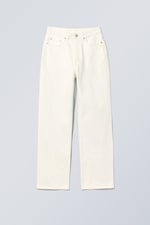 White - Rowe Super High Waisted Regular Straight Jeans - 0