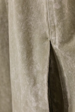 Washed Kahki Green - Sleeveless Cotton Twill Mini Dress - 1