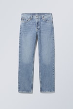 Blue Medium Dusty - Klean mid waist regular straight jeans - 5