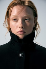 Black - Long Oversized Wool-Blend Coat - 4