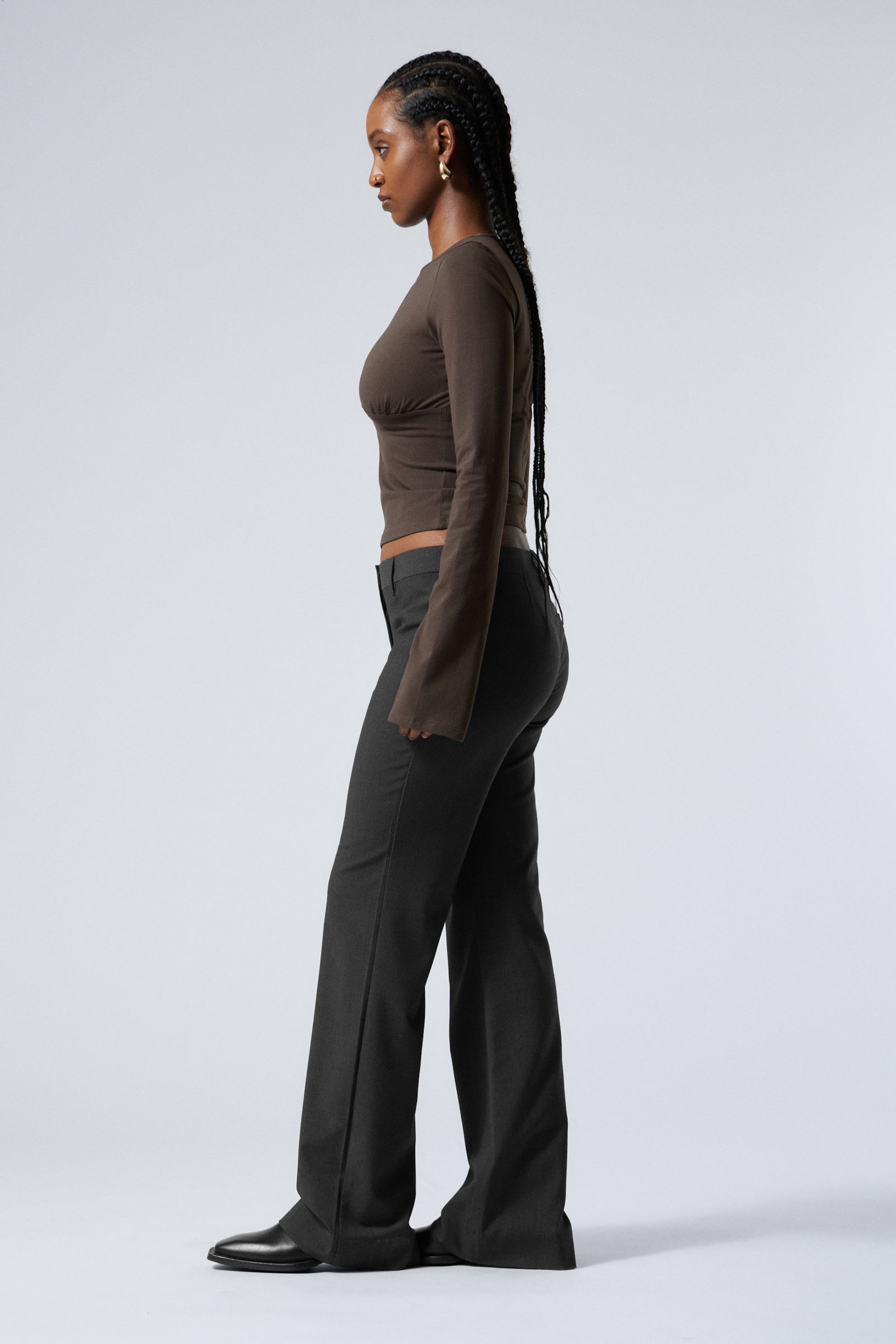 #323232 - Flared Suiting Trousers - 2