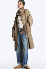 Dusty Mole - Relaxed Single-Breasted Car Coat - 0