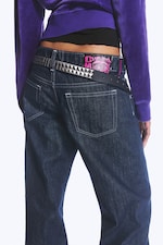 Blue Rinse - Mörkblå - Messy Low Rise Regular Straight Jeans - 4
